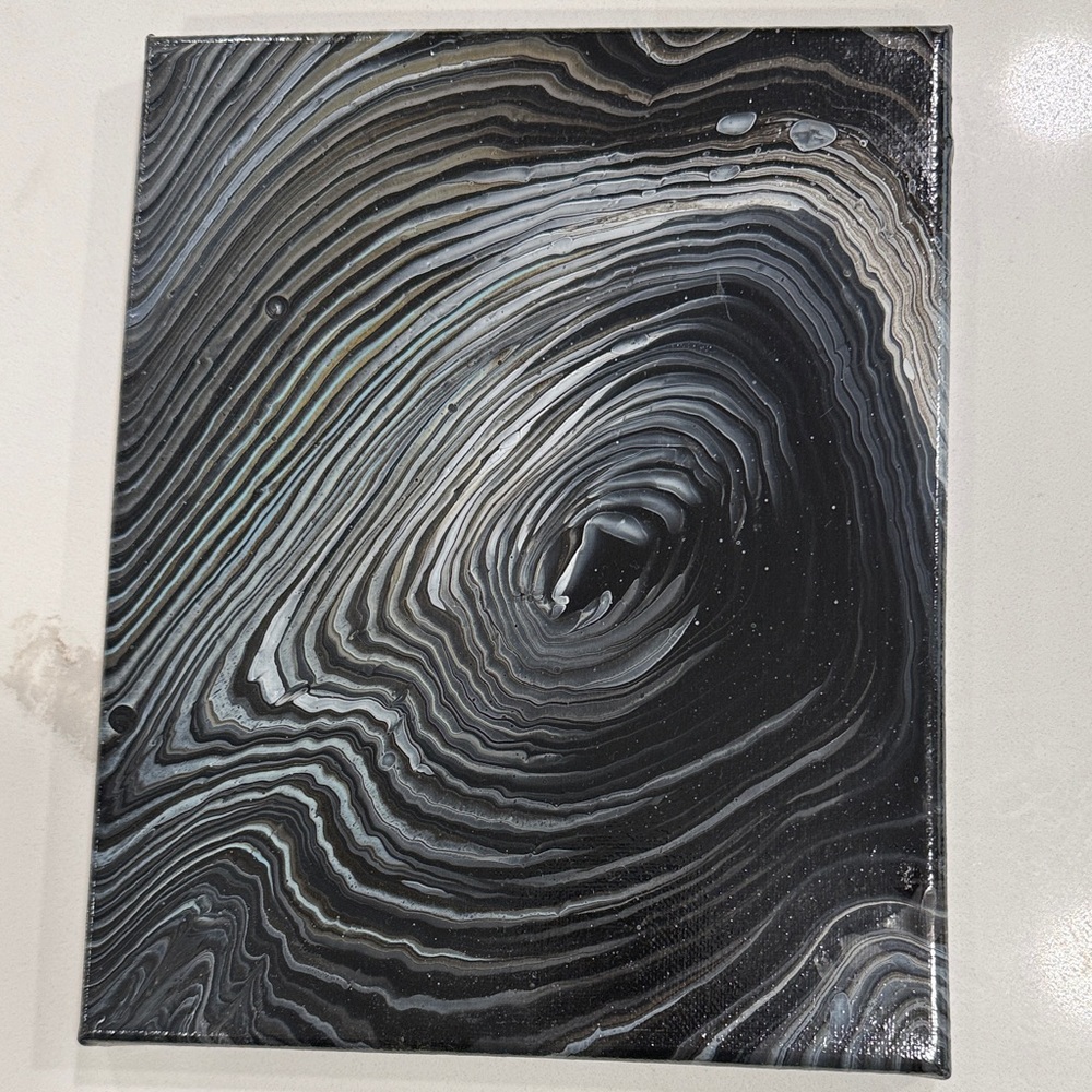 Abstract Black and White Canvas Art